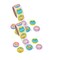 1 1/2" Scented Multicolor Foodimals Paper Sticker Roll 100 Pc
